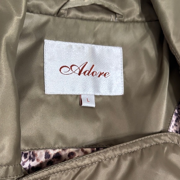 Adore Olive Double-Breasted Trench Coat - Picture 3 of 13